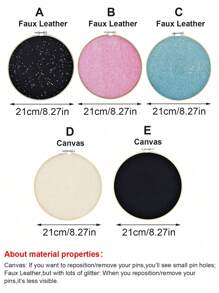 1pc Badge Brooch Display Storage Racks Wall Hanging Pin Display Glitter Board Pin Holder Pin Collection Display Embroidery Hoop Bedroom Decoration - Multicolor - View 10