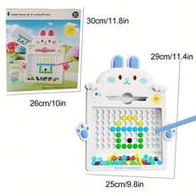 兔子磁力畫板玩具，磁力畫板附筆，教育學習玩具聖誕理想禮物、復活節禮物