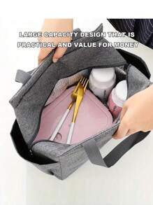 1 件 Teacher Life 彩虹印花保温午餐袋 - 防水便携，适合学校和办公室 - 保持食物新鲜美味 学校收纳袋 教师储物袋 教室袋 教室收纳袋 女士午餐盒袋 女士学校用品配件 学校用品袋 学校配件 学校用品 - 灰色 - 查看 3