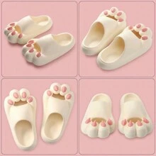 Paw Slides Cute Cloud Cartoon Sandals Outdoor For Men Women Non-Slip EVA Slipper - 白色 - 查看 7