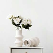 1 件北欧风格亮面黑色陶瓷螺旋花瓶，适用于家居装饰和婚礼餐桌，母亲节送给妈妈的礼物。独特的妈妈生日礼物设计，- 抛光不掉粉 - 简约设计，适用于客厅、办公室、卧室和送礼、家居装饰、桌子、客厅、餐厅、架子、卧室、婚礼 - 尺寸 - 查看 4