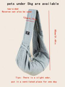 PETSIN 1 件宠物旅行包，透气通风单肩斜挎大容量便携式猫包，适合体重不超过 10 公斤的小型宠物 - 黑色 - 查看 13