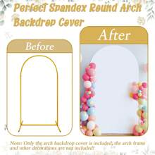 1pc Wedding Arch Decoration White Background Cloth, 2.2m*1.2m Fit For Arch Back, Two Sided Semi Circle Top Backdrop Stand Cover
