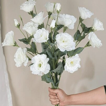 1/2/3pcs European Style Daisy Flower Bouquet, 4-Head Design, Suitable For Wedding Decoration, Valentine's Day Decoration, Birthday Decoration, Anniversary Decoration, Home Decor, Tabletop Decor, Bedroom And Bathroom Decor, Desk Decor, Room Decor, Autumn Decor, Flower Pot Decor, Etc.