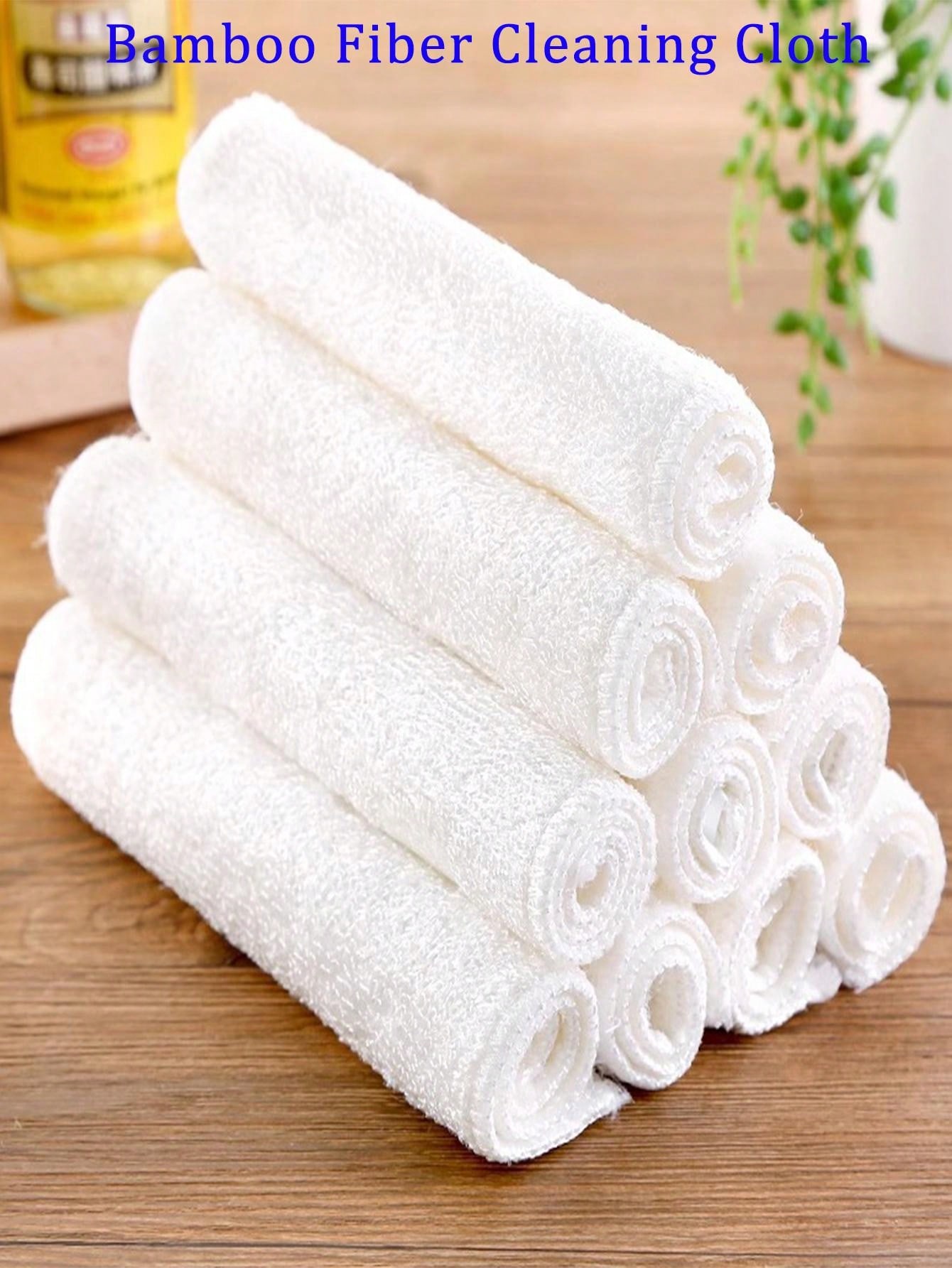 Absorbent Bamboo Fiber Dish Cloths, Kitchen Dishwashing Cloth, OilFree