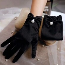 Ladies Satin Bridal Wedding Opera Evening Vintage Style Stage Performance Gloves Autumn Accessories Valentine's Day Accessories - Satin Short - View 11