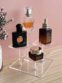 Clear Acrylic Multi-Layer Step Shelf For Displaying Anime Figures, Car Models, Perfumes, Cosmetics And Other Beauty Products,For Holiday Beach, Bathroom Collection, Bedroom Collection, Large Capacity