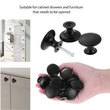 6入組古銅色/黑色旋鈕手把,30mm黃銅圓旋鈕,適用於櫥櫃抽屜廚房浴室櫥櫃家居辦公室家具 - 彩色 - 查看 6