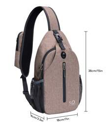 WATERFLY Crossbody Sling Backpack Sling Bag Travel Hiking Chest Bag Daypack