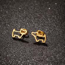 1Pair Stainless Steel Simple Pet Cat Earrings For Women Sweet Lovely Cute Simple Jewelry Party Anniversary