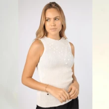 Women Blouses - 香檳色 - 查看 1