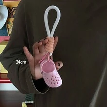 迷你鞋式鑰匙扣女性可愛鞋款鑰匙扣 - 女孩男孩可愛鑰匙扣,創意生日禮物 - 粉色 - 查看 5