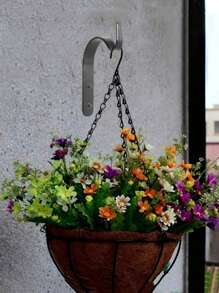 3 Ganci da parete - Perfetti per appendere piante, dispositivi di illuminazione, opere d'arte e altro ancora - Decorazione retrò per interni/esterni, viti incluse - Gancio a forma di J in ferro nero da 71 mm per appendere cesti di piante, vestiti, cappelli, sciarpe, ottimi regali