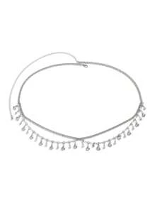 1 stuk Persoonlijkheid En Chique Boheemse stijl Ontwerp High-end Mode Strass Metaal Dubbellaags Kwast Lichaamsketting Tailleketting Voor vrouwen , Kan zijn Voor Dagelijks , Feest Of Avond , A Perfect Geschenk Keuze Voor Jouw Vriend , Of Als Geschenk