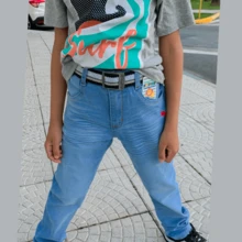 Young Boys Denim Tops - Màu xanh lam - Xem 2