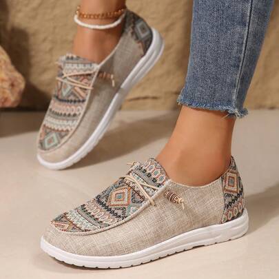 Fashionable Flat Casual Shoes With Lace, Lightweight, Versatile, Korean Style Floral Patchwork Low Top Sports Shoes For Women And Students