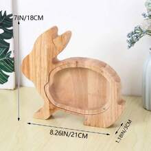 Love Piggy Bank Desktop Ornament Money Pot Clear Adults Wood Saving Heart Shaped Princess Gifts Decorative Coin Jar Home Birthday Graduation