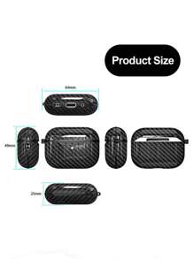 1pc Carbon Fiber Material Apple Earphone Protective Case, Compatible With Apple Earphones 2nd Gen Charging Case