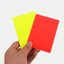 1set Foldable Red Yellow Card For Football Referee