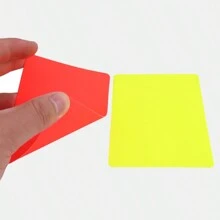 1set Foldable Red Yellow Card For Football Referee