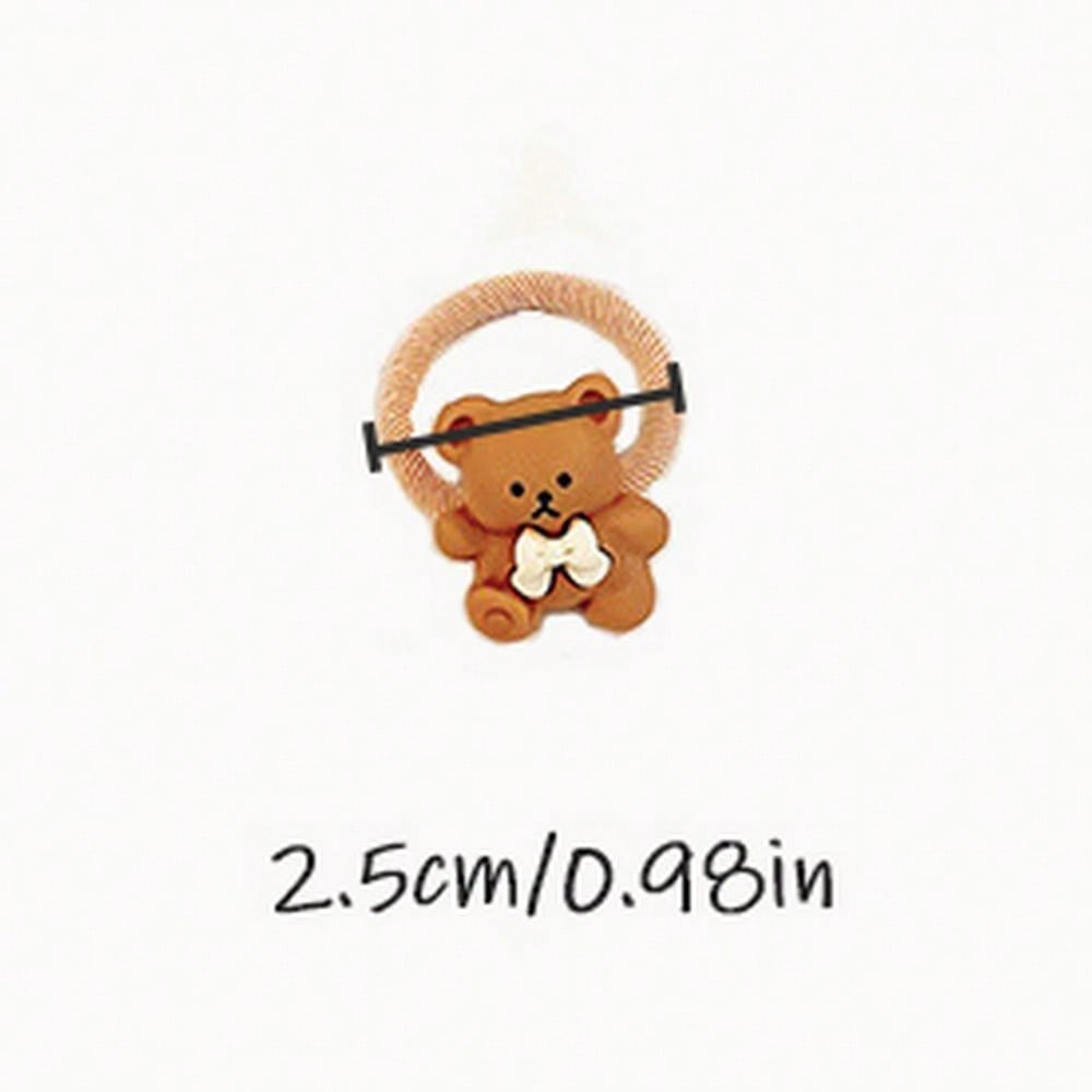 10pcs 10 Pairs Of Teddy Bear Warm Colored Baby Bands That Do Not Harm Hair. Small Size Baby