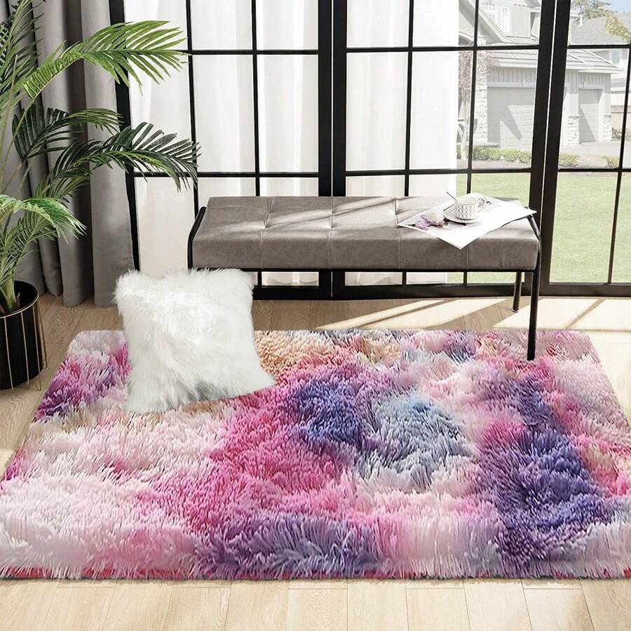 A Đầy màu sắc Màu hồng Cầu vồng Dài Sang trọng Biến đổi dần Màu sắc , Thân thiện , Dễ thương , Mềm mại Và Thoải mái Trong nhà Trang trí Runner Nhẹ Và Có thể mang đi , Thích hợp Đối với Nhiều loại Khu vực Như Sofa Cạnh , Giường Cạnh , Cửa sổ , Giày Ghế Dài , Phòng khách , Phòng ngủ , Trò Chơi Phòng , - Màu hồng và nhiều màu - Xem 1