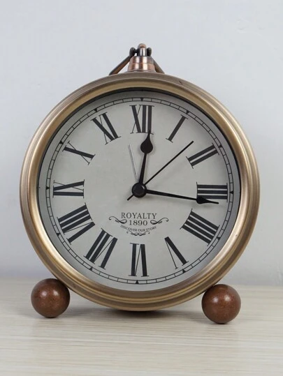 1PC European Vintage Iron Art Alarm Clock American Creative Electronic Clock Home Simple And Personalized Silent Watch,Home Decor ,Room Decor Gifts Birthday Graduation Digital Clock Bedroom Decor Dormitory Decor Back To School School Decor School Surprise School Supplies