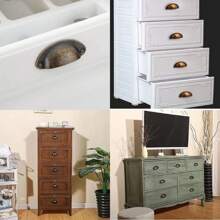 12 件古董黃銅櫥櫃拉手,銅杯手柄復古農舍風格旋鈕,適用於梳妝台櫥櫃廚房家具裝飾,帶螺絲