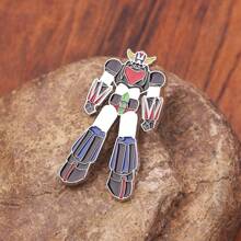 1 Pc Cartoon Personalized Creative Robot Shape Alloy Brooch Character Metal Badge Clothing Bag Accessories Decorative Enamel Badge - Star - View 6