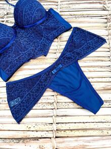 Women Sexy Lingerie Sets - 藏蓝色 - 查看 3