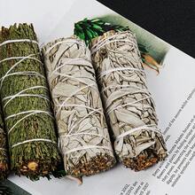 1入組白色鼠尾草雪松芳香白色鼠尾草捆綁加州祛煙木棒,適用於家居淨化、芳香療法、冥想、正能量、助眠、讓您忘卻煩惱和不安情緒 - 彩色 - 查看 5