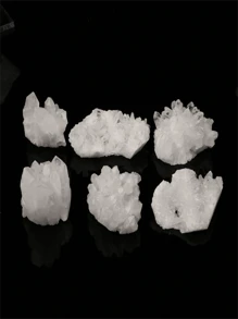 1pc Natural Crystal Stone Natural Crystal Rocks Geode Stone Specimen White Crystal Stone White Crystal Cluster Clear Quartz Healing Rock
