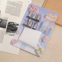 1pc White Piping Bag Set With Multiple Sizes, Used For Squeezing Cream For Baking In Kitchen, Including Decorating Mouths - Multicolor - View 12