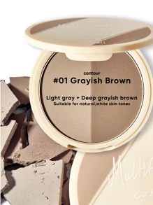 JUDYDOLL 2-In-1 Contour Makeup Palette With Blush And Highlighter, Perfect For Face Contouring, Shading, Nose Shaping, Great For Date, Wedding Party, Gifting To Friends & Girlfriend - 棕色 - 查看 1