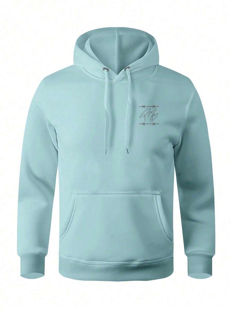 Men Hoodies - 淺藍色 - 查看 1