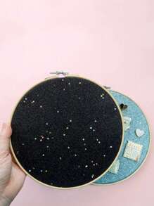 1pc Badge Brooch Display Storage Racks Wall Hanging Pin Display Glitter Board Pin Holder Pin Collection Display Embroidery Hoop Bedroom Decoration - Multicolor - View 4