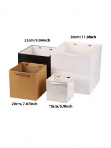 3个大理石纹白色大号礼品袋，方形大号礼品袋，黑色特大号礼品袋，可重复使用的带提手大号礼品盒，适用于婚礼、生日、礼物、父亲节、感恩节、圣诞节、新年、节日礼物