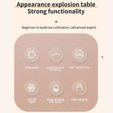 1pc Rainbow Color Portable Electric Eyebrow Trimmer And Shaver With Usb Charging, Suitable For Daily And Travel Use - Multicolor - View 9