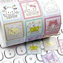 Sanrio 500Pcs/Roll Sticker Kawaii  Hello  Cartoon Kitty Cat Kids Reward Stickers Gift Decoration Decals Toys(Some Parts May Be Random)