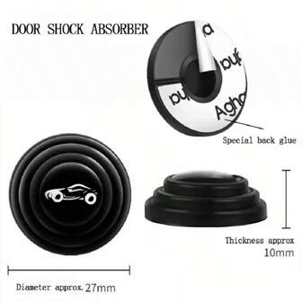 10 Pcs Car Door Anti-Collision Silicone Pads Shock Absorber Gasket Anti-Shock Protection Soundproof Silent Buffer Stickers Accessories