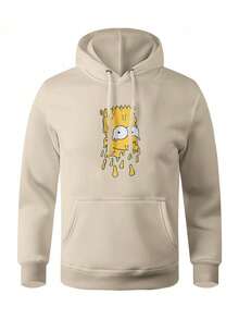 Men Hoodies - 米色 - 查看 1