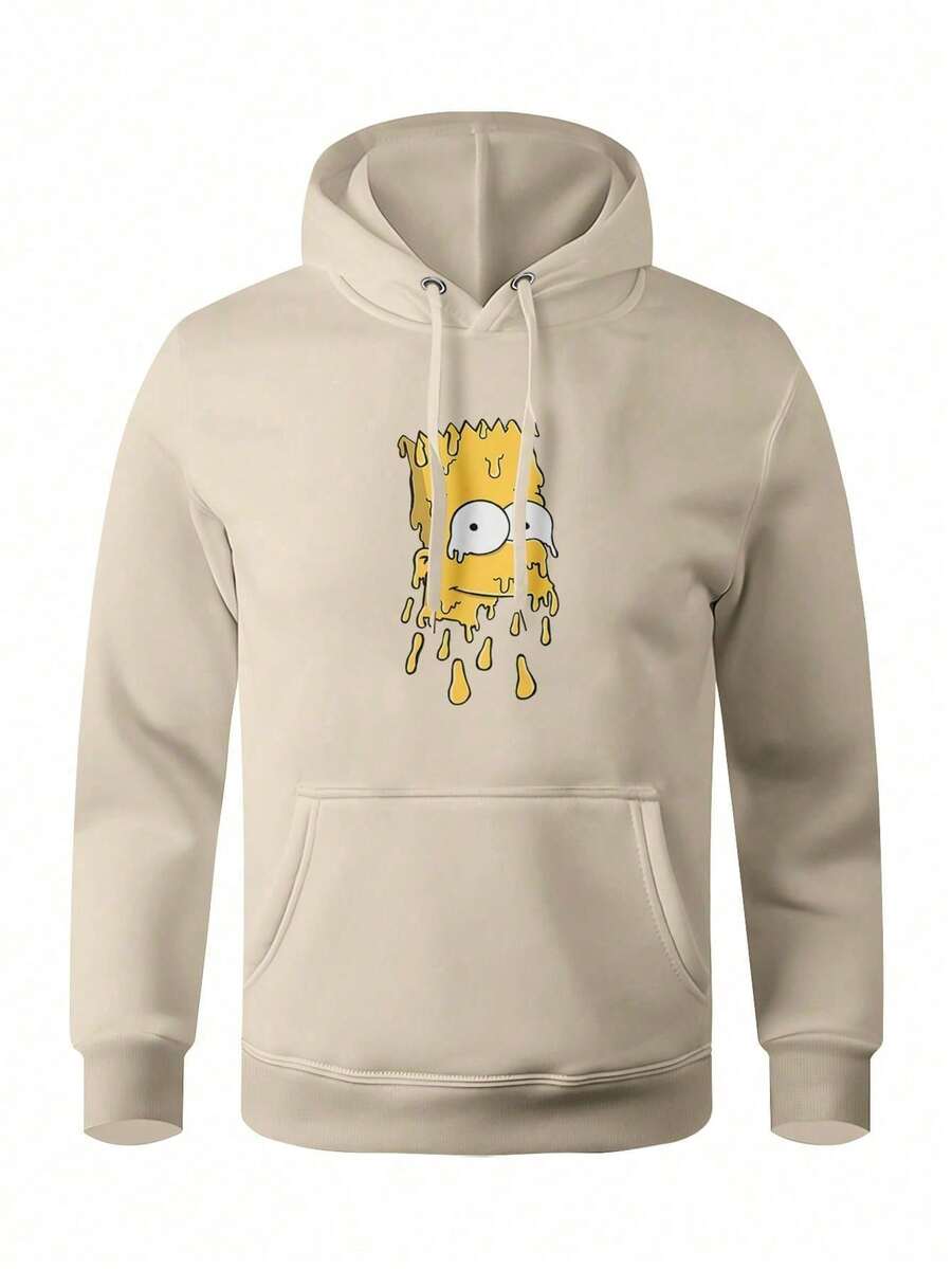 Men Hoodies - 米色 - 查看 1