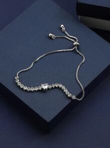 1pc Adjustable Copper Heart Bracelet Valentines,Mom,Mother,Mother's Day,Gift - Bright - View 2