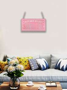 1PC Funny Kitchen Rules Dot Funny Home Decorative Hanging Plaque Friendship Gift Wall Sign - Multicolor - View 6