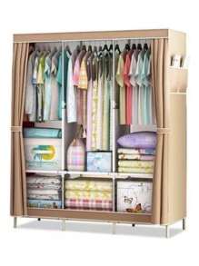 FOUND HOME Armario Closet Organizador Armable Ropero Rack Zapatero Ropa CR-01 - Beis - Ver 2