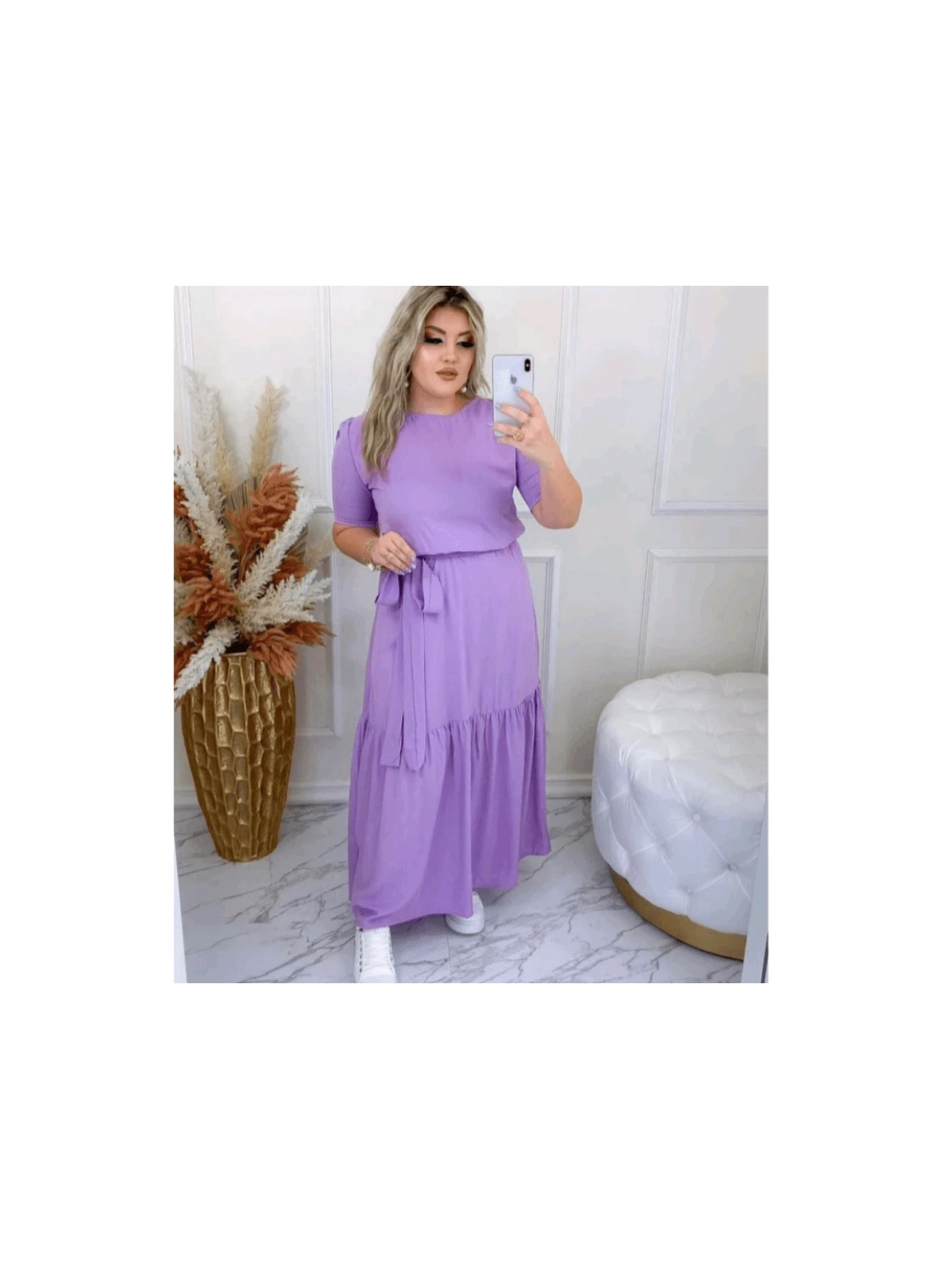 Women Dresses - 紫丁香色 - 查看 1