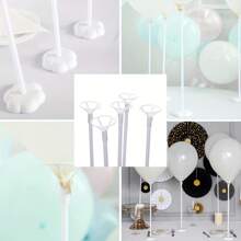 1/10sets, Balloon Stick Stand, Balloon Sticks Holder With Base For Table Desktop Centerpiece Balloon Holder For Birthday Party, Wedding Shower And Anniversary Decoration,Christmas - Multicolor - View 6