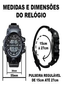 Men's Digital Watches - 軍綠色 - 查看 2