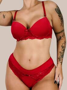 Women Sexy Lingerie Sets - Đỏ - Xem 3