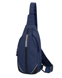 WATERFLY Crossbody Sling Bag Men Women Anti Theft Backpack For Traveling Chest Shoulder Bag - 藍色 - 查看 1